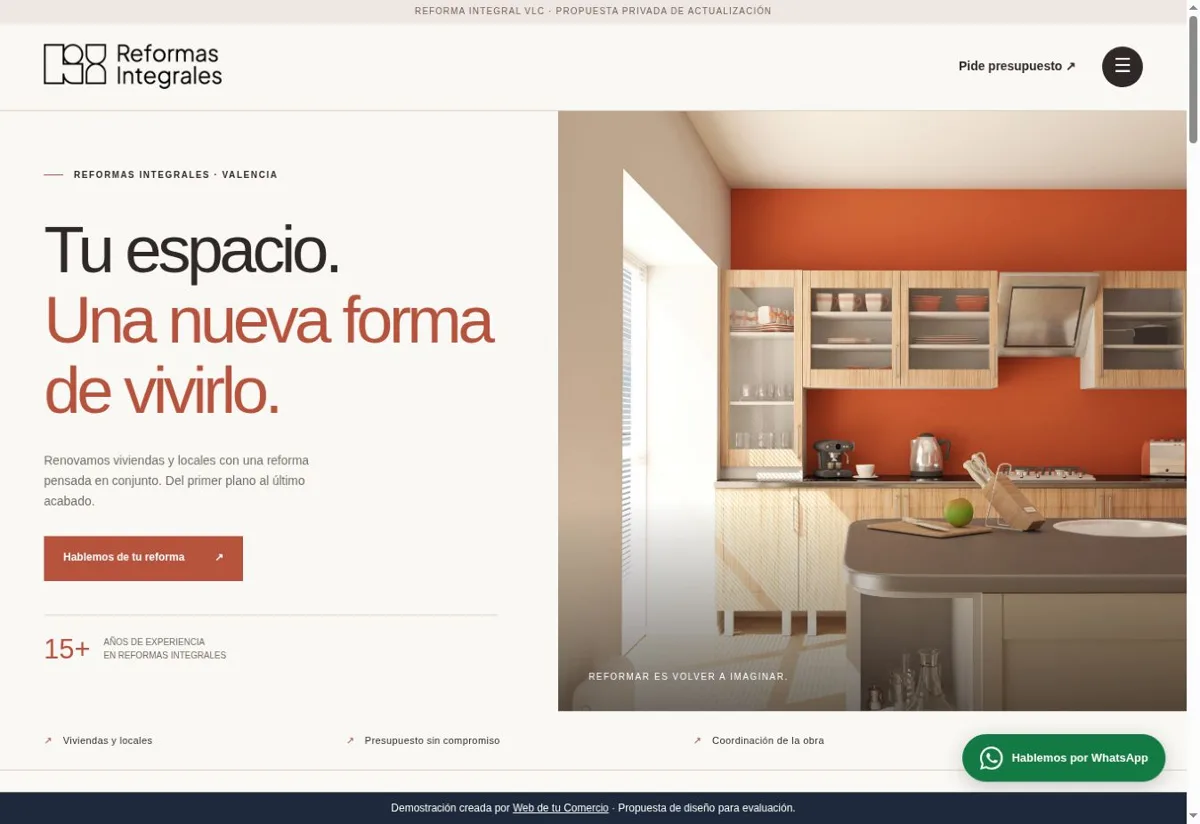 Captura de la demo de Reforma Integral VLC