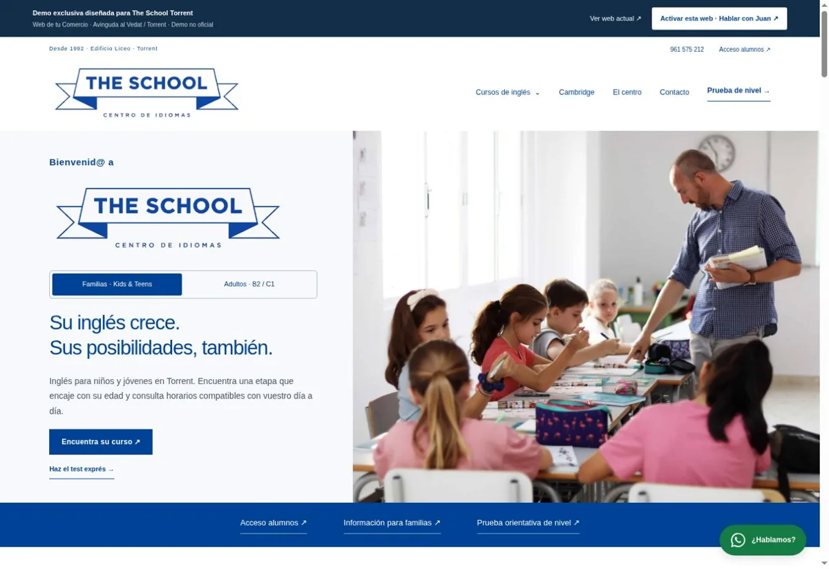 Captura de la demo de The School Torrent